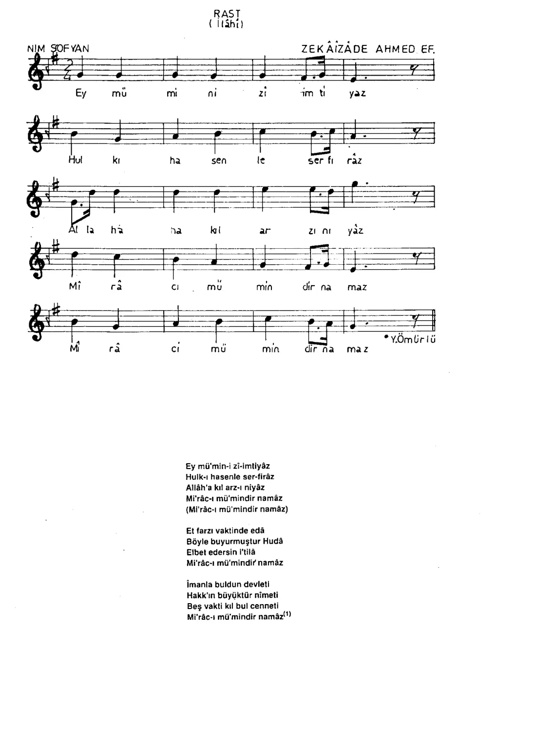 Ey mümin-i zi-imtiyaz