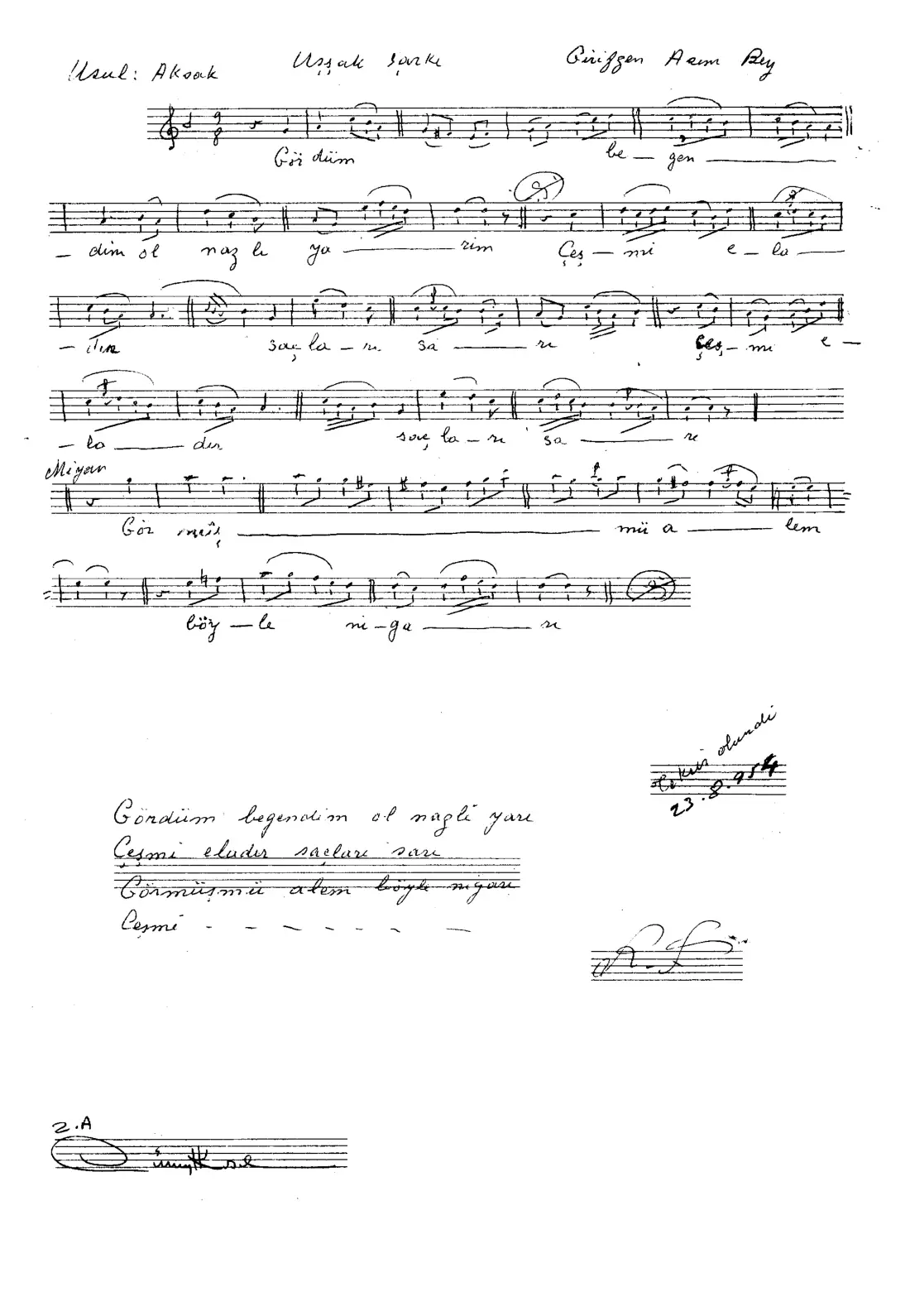 Gördüm beğendim ol nazlı yari