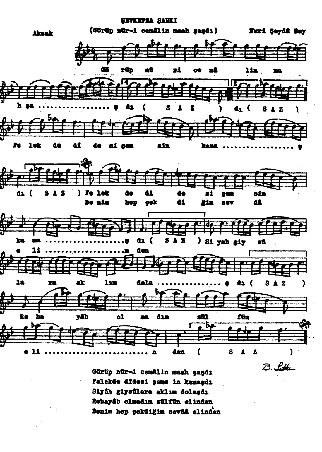 Görüp nur-i cemalin mah şaştı