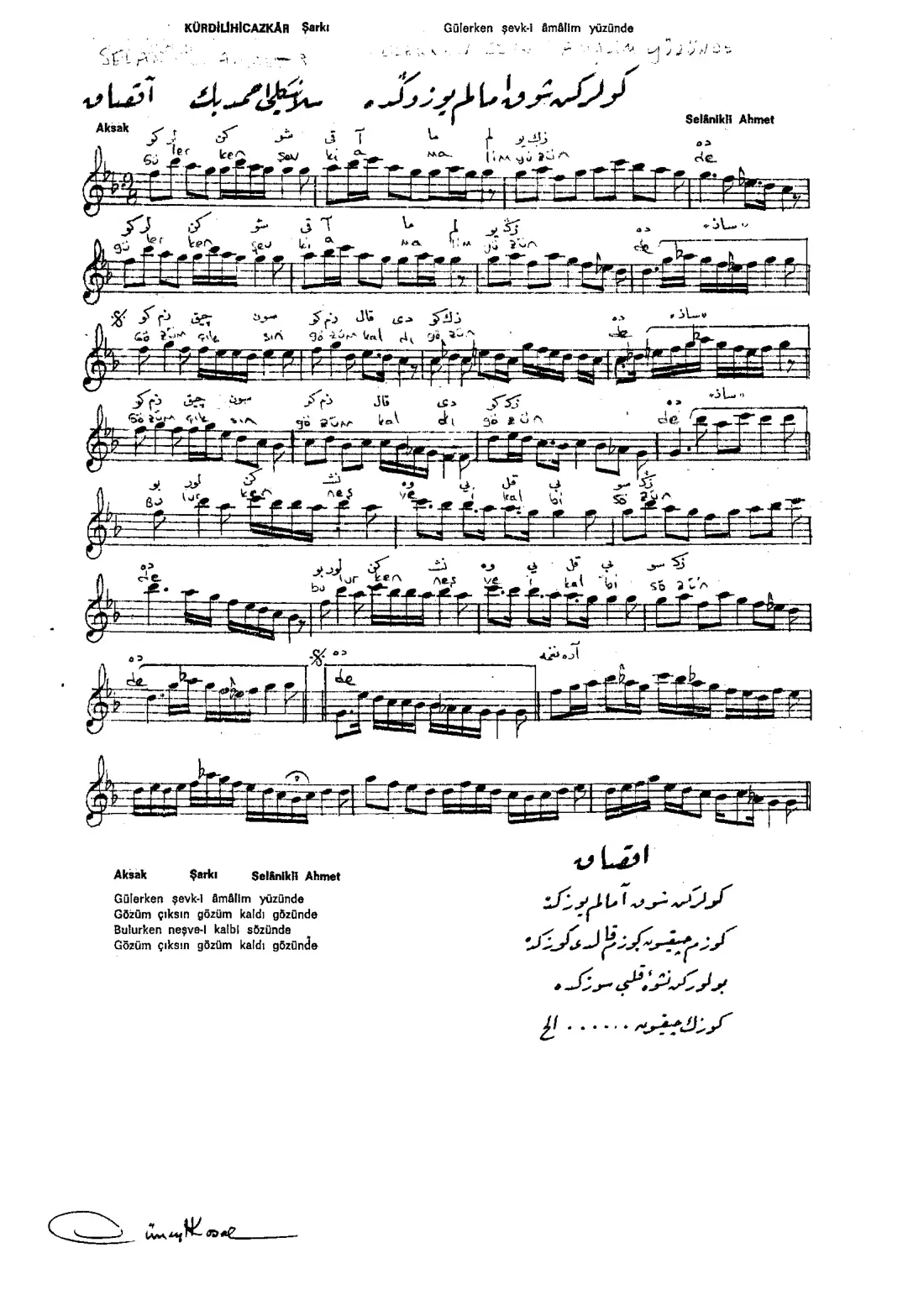 Gülerken şevk -i amalim yüzünde