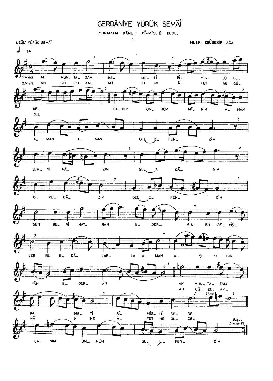 Muntazam kamet-i bi-misl ü bedel