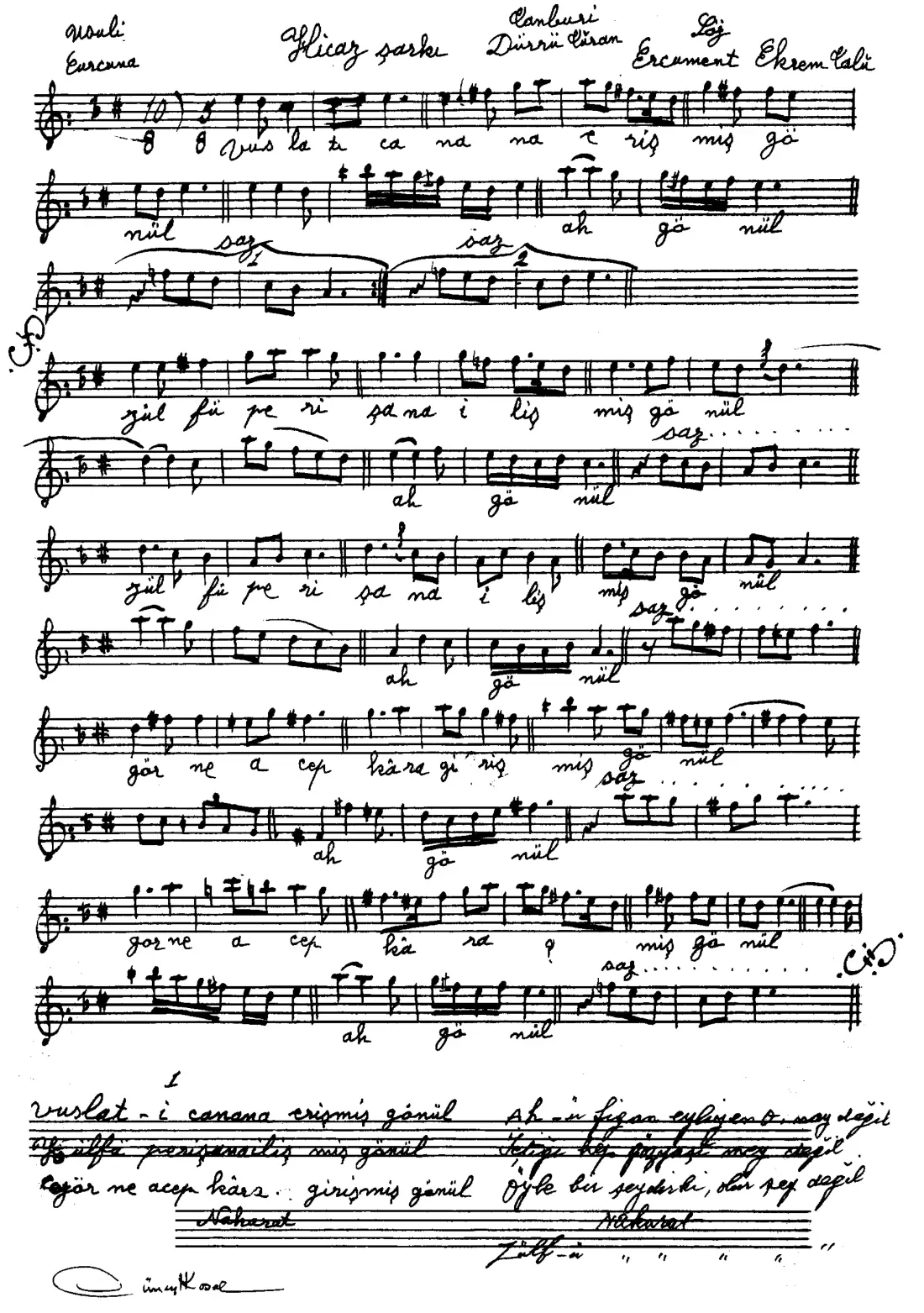 Vuslat -ı canane erişmiş gönül
